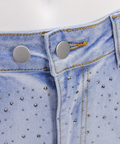 clear（クリア）の「【低身長用サイズ有】ラインストーンフレアデニム [着回し力抜群 大人 カジュアル キラキラ]≪SS新作≫（デニムパンツ・レディース・ブルー/ライトブルー/ブラック/ブルー系その他2・S/M/XS/PS）」の21枚目の写真