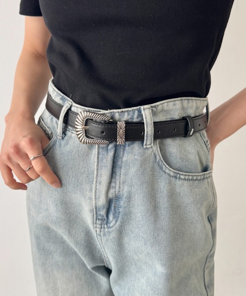 LOVALOT（ラバロット）の「フェイクレザーウエスタンベルト105㎝（ベルト・レディース・ダークブラウン/ブラウン/ブラック・FREE）」の2枚目の写真