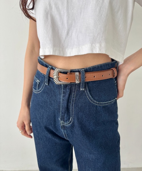 LOVALOT（ラバロット）の「フェイクレザーウエスタンベルト105㎝（ベルト・レディース・ダークブラウン/ブラウン/ブラック・FREE）」の5枚目の写真