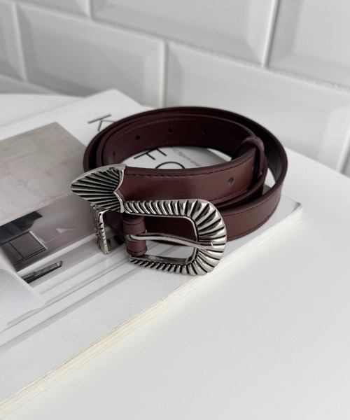 LOVALOT（ラバロット）の「フェイクレザーウエスタンベルト105㎝（ベルト・レディース・ダークブラウン/ブラウン/ブラック・FREE）」の11枚目の写真