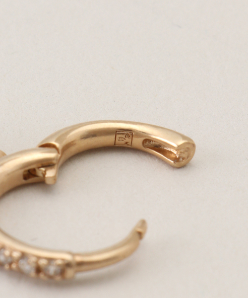 journal standard L'essage（ジャーナルスタンダードレサージュ）の「【NOUVEL AMOUR/ヌーベルアムール】MINI HOOP EMMA(SINGLE)：ピアス（片耳用）（ピアス（片耳用）・レディース・ゴールド・FREE）」の4枚目の写真