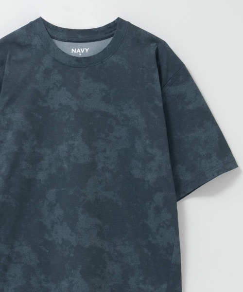NAVY(ネイビー)の「NAVY 【接触冷感・吸水速乾】ドライストレッチ総柄Tシャツ(Tシャツ/カットソー・メンズ・ネイビー/ブルー/ライトグレー/ブラック・XL/L/M/S)」の4枚目の写真
