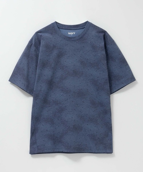 NAVY(ネイビー)の「NAVY 【接触冷感・吸水速乾】ドライストレッチ総柄Tシャツ(Tシャツ/カットソー・メンズ・ネイビー/ブルー/ライトグレー/ブラック・XL/L/M/S)」の11枚目の写真