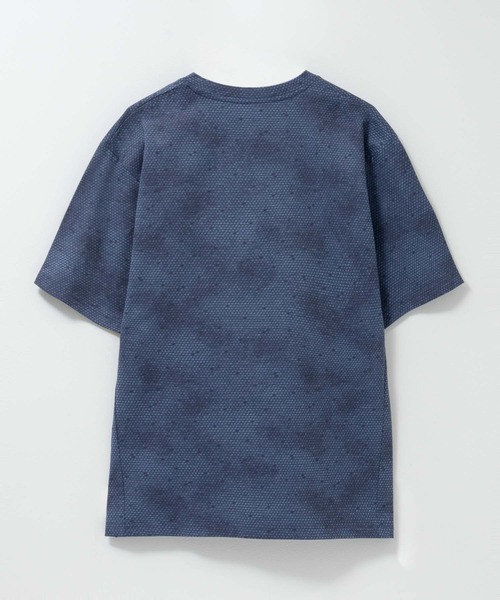 NAVY 【接触冷感・吸水速乾】ドライストレッチ総柄Tシャツ（T