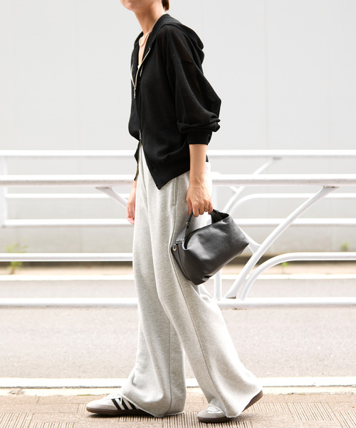 JOURNAL STANDARD relume（ジャーナルスタンダード　レリューム）の「《WEB限定追加2》シアーフーディ（パーカー・レディース・ブラック/グレー・FREE）」の4枚目の写真