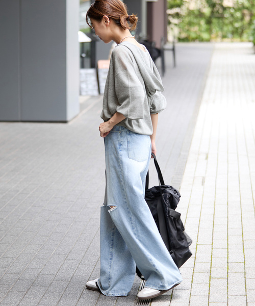 JOURNAL STANDARD relume（ジャーナルスタンダード　レリューム）の「《WEB限定追加2》シアーフーディ（パーカー・レディース・ブラック/グレー・FREE）」の14枚目の写真