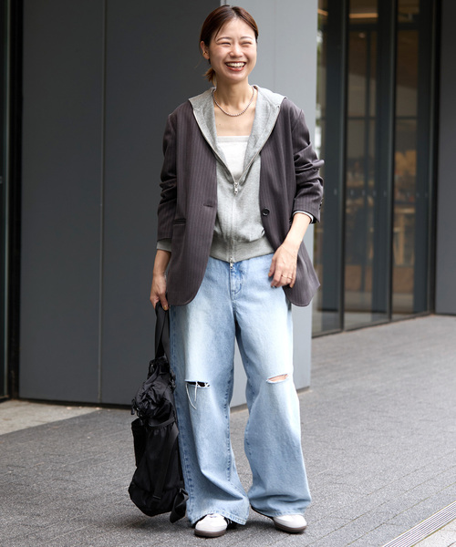 JOURNAL STANDARD relume（ジャーナルスタンダード　レリューム）の「《WEB限定追加2》シアーフーディ（パーカー・レディース・ブラック/グレー・FREE）」の20枚目の写真