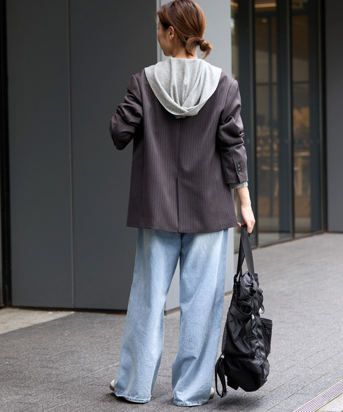 JOURNAL STANDARD relume（ジャーナルスタンダード　レリューム）の「《WEB限定追加2》シアーフーディ（パーカー・レディース・ブラック/グレー・FREE）」の21枚目の写真