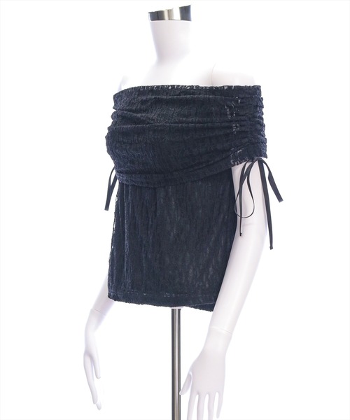 clear（クリア）の「サイドドロストレースオフショルカットソー[着回し抜群 大人 カジュアル]≪SS新作≫（Tシャツ/カットソー・レディース・オフホワイト/ブラック・F）」の14枚目の写真