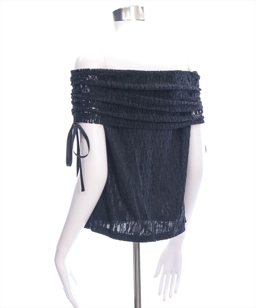 clear（クリア）の「サイドドロストレースオフショルカットソー[着回し抜群 大人 カジュアル]≪SS新作≫（Tシャツ/カットソー・レディース・オフホワイト/ブラック・F）」の12枚目の写真