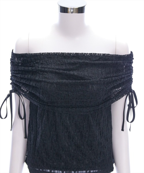 clear（クリア）の「サイドドロストレースオフショルカットソー[着回し抜群 大人 カジュアル]≪SS新作≫（Tシャツ/カットソー・レディース・オフホワイト/ブラック・F）」の10枚目の写真