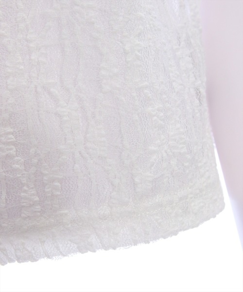 clear（クリア）の「サイドドロストレースオフショルカットソー[着回し抜群 大人 カジュアル]≪SS新作≫（Tシャツ/カットソー・レディース・オフホワイト/ブラック・F）」の6枚目の写真