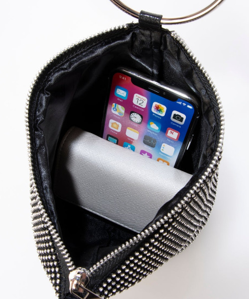 cache cache(カシュ カシュ)の「カシュカシュ cachecache / リングハンドル巾着パーティバッグ(ハンドバッグ・レディース・ゴールド/ブラック/シルバー・FREE)」の9枚目の写真