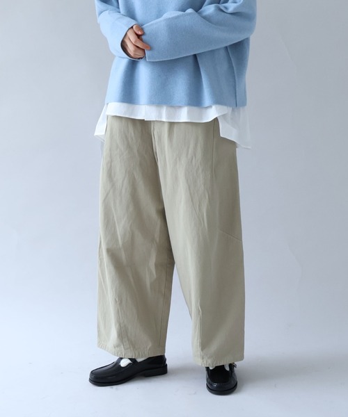 yuni（ユニ ）の「強撚コットン近江晒コクーンパンツ（その他パンツ