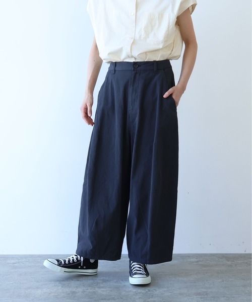 yuni（ユニ ）の「強撚コットン近江晒コクーンパンツ（その他パンツ