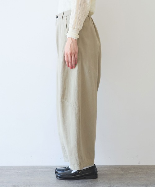 yuni（ユニ ）の「強撚コットン近江晒コクーンパンツ（その他パンツ
