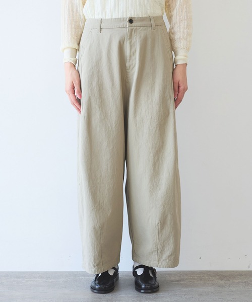 yuni（ユニ ）の「強撚コットン近江晒コクーンパンツ（その他パンツ