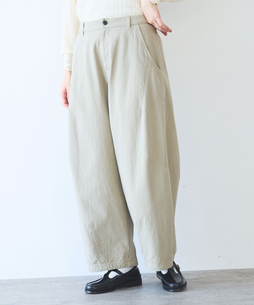 yuni（ユニ ）の「強撚コットン近江晒コクーンパンツ（その他パンツ