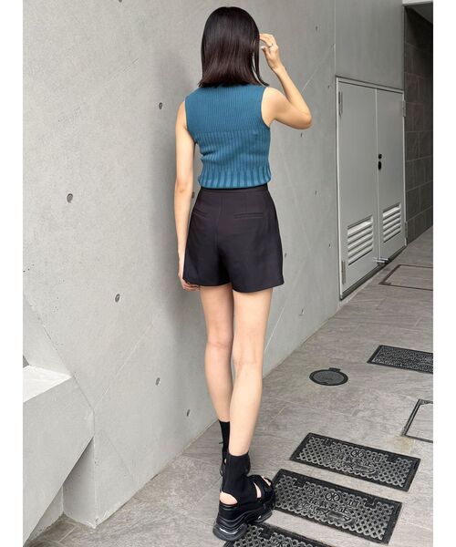 MURUA（ムルーア）の「【セットアップ対応】ダブルタックショートパンツ（その他パンツ・レディース・ブラック/ネイビー/グレー/モカ・1/2）」の10枚目の写真