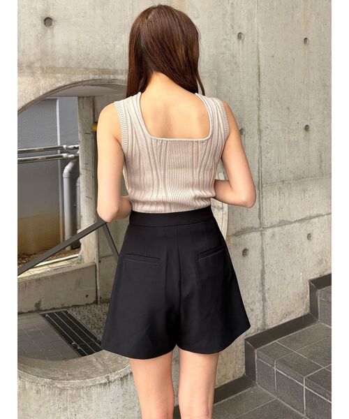 MURUA（ムルーア）の「【セットアップ対応】ダブルタックショートパンツ（その他パンツ・レディース・ブラック/ネイビー/グレー/モカ・1/2）」の14枚目の写真