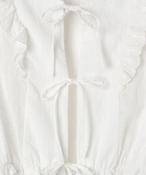 repipi armario（レピピ アルマリオ）の「【girly line】コットンレースブラウス（シャツ/ブラウス・キッズ・ホワイト/ブラック・MEDIUM/SMALL/LARGE）」の8枚目の写真