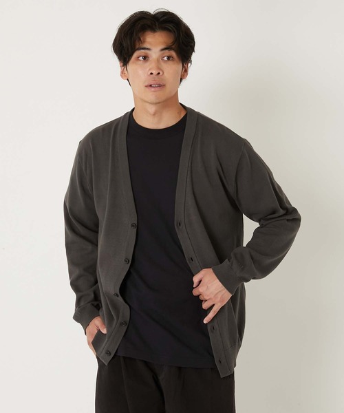 リフルコットン ウォッシャブル シームポケットカーディガン