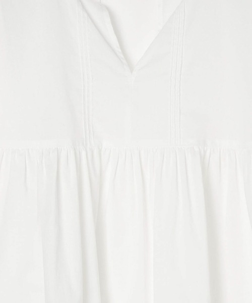 LEPSIM（レプシィム）の「コットンボイルノースリブラウス　575317（シャツ/ブラウス・レディース・ブラック/オフホワイト/ベージュ/パープル・FREE）」の10枚目の写真