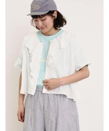 Samansa Mos2 | フリルカラーブラウス(シャツ/ブラウス)