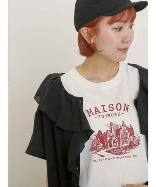 Samansa Mos2（サマンサ モスモス）の「フリルカラーブラウス（シャツ/ブラウス・レディース・オフホワイト/ブルー/ブラック/オレンジ・F）」の6枚目の写真