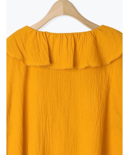 Samansa Mos2（サマンサ モスモス）の「フリルカラーブラウス（シャツ/ブラウス・レディース・オフホワイト/ブルー/ブラック/オレンジ・F）」の22枚目の写真