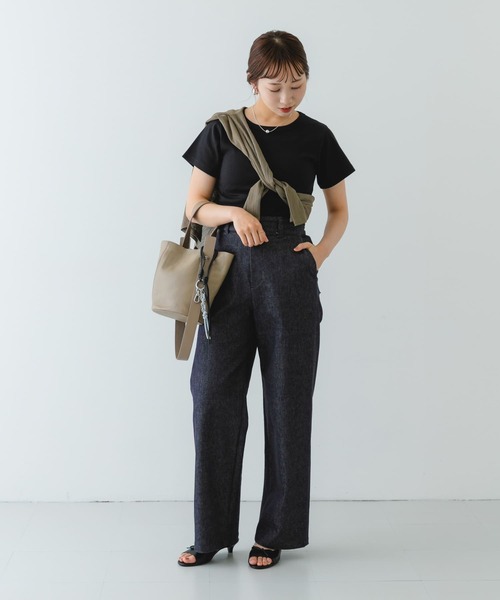 RODE SKO(ロデスコ)の「『別注』BEAURE×RODESKO カウレザー2ベルトバケツバッグ(ショルダーバッグ・レディース・ブラック/ベージュ・ONE)」の19枚目の写真