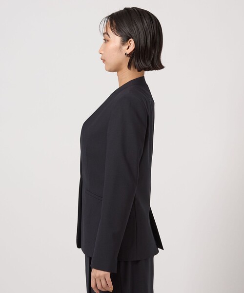 green label relaxing（グリーンレーベルリラクシング）の「カチリラ ノーラペル ジャケット  -ウォッシャブル・ストレッチ-（ノーカラージャケット・レディース・ブラック/ライトグレー/ネイビー・40/38/36/42/34）」の20枚目の写真