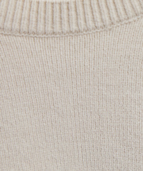 SALON adam et rope'（サロン アダム エ ロペ）の「クロップドプルオーバー-CreamyCotton /クリーミーコットン-（スウェット・レディース・オフホワイト/ブラウン/ブラック・FREE）」の6枚目の写真