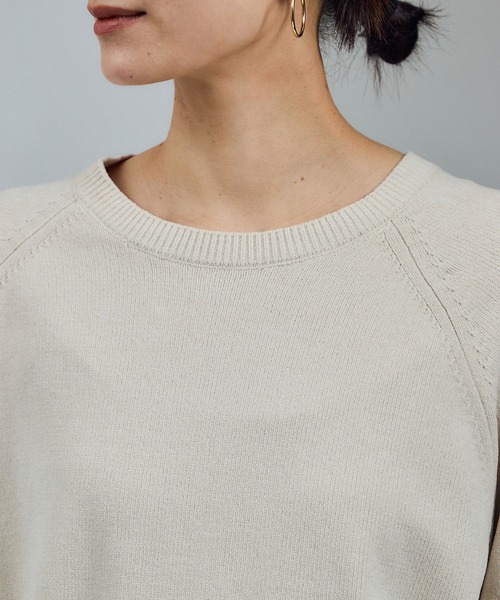 SALON adam et rope'（サロン アダム エ ロペ）の「クロップドプルオーバー-CreamyCotton /クリーミーコットン-（スウェット・レディース・オフホワイト/ブラウン/ブラック・FREE）」の16枚目の写真