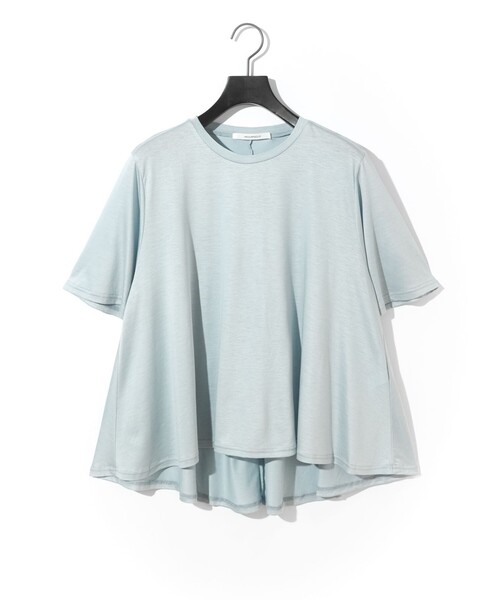 MIDIUMISOLID（ミディウミソリッド）の「MIDIUMISOLID クルーネックAラインプルオーバー（Tシャツ/カットソー・レディース・ライトブルー/ブラック/オフホワイト/ピンク・FREE）」の5枚目の写真
