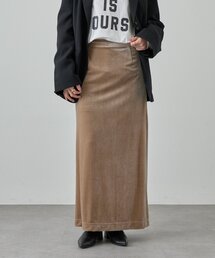 【新色登場】【セットアップ対応】ベロアタイトスカート