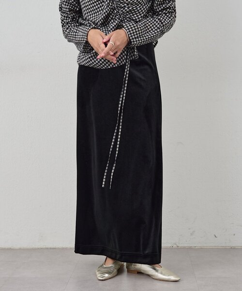 FENDI ロゴベロア調 タイトスカート FENDI(フェンディ) ズッカ柄スカート ブラウン サイズ 42