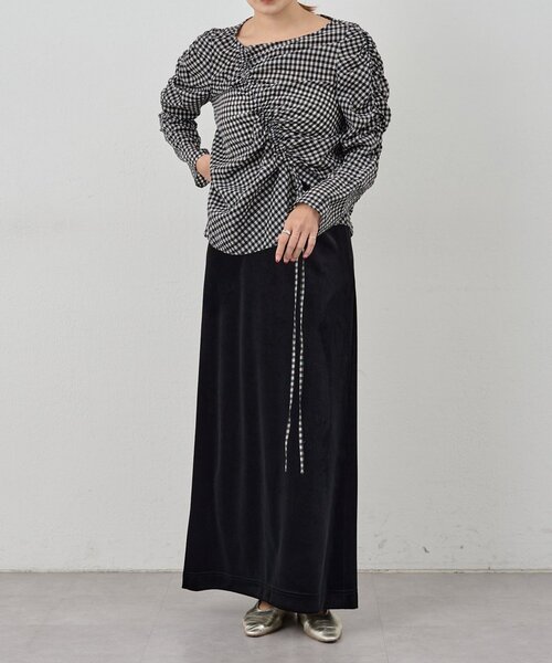 FENDI ロゴベロア調 タイトスカート セットアップ対応》ベロアタイトスカート（スカート）｜SHENERY