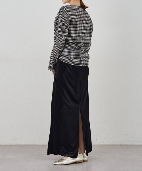 FENDI ロゴベロア調 タイトスカート FENDI 美品 フェンディ ズッカ柄 ニット カーディガン