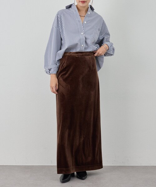 新色登場】【セットアップ対応】ベロアタイトスカート（スカート