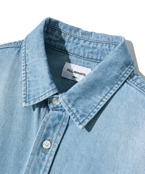 F.ILLUMINATE(フィルミネイト)の「【UNISEX】Filluminate/ステッチデニム半袖シャツ(シャツ/ブラウス・メンズ・スカイブルー/ライトブルー・SMALL/MEDIUM/LARGE)」の12枚目の写真