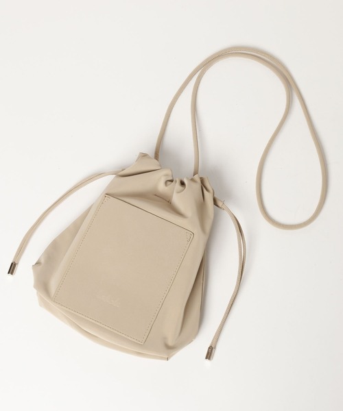 LAKOLE(ラコレ)の「ヌバック風ミニ巾着ショルダーバッグ / 574751(ショルダーバッグ・レディース・ブラック/ボルドー/グレイッシュベージュ・FREE)」の6枚目の写真