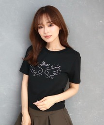 ラインストーンウィングTシャツ