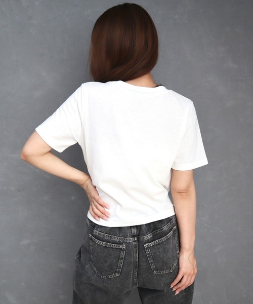 CECIL McBEE（セシルマクビー）の「ラインストーンウィングTシャツ（Tシャツ/カットソー・レディース・オフホワイト/サックスブルー/ブラック・MEDIUM/LARGE）」の8枚目の写真