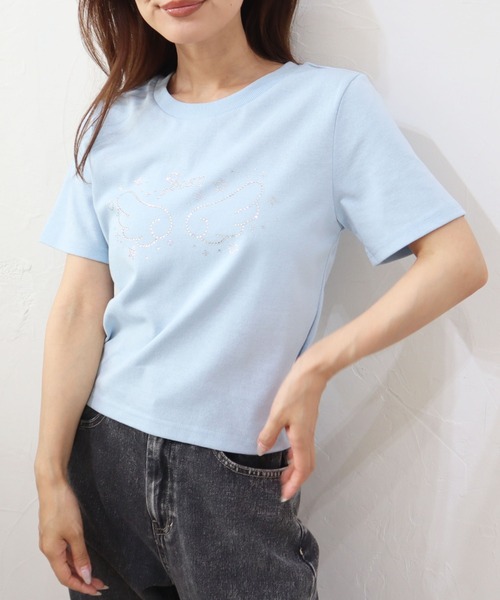CECIL McBEE（セシルマクビー）の「ラインストーンウィングTシャツ（Tシャツ/カットソー・レディース・オフホワイト/サックスブルー/ブラック・MEDIUM/LARGE）」の10枚目の写真