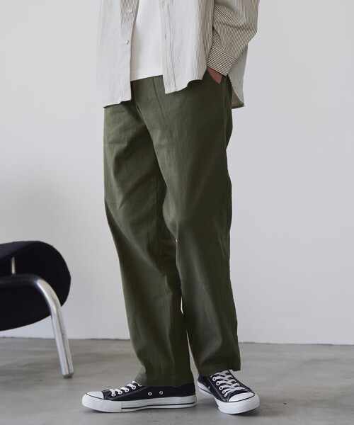 coen（コーエン）の「【カラバリ豊富な５色展開】楽シェフパンツ　ーストレッチー（その他パンツ・メンズ・ネイビー/オリーブ/ホワイト/ダークグレー/ブラック・M/XL/L/S）」の4枚目の写真