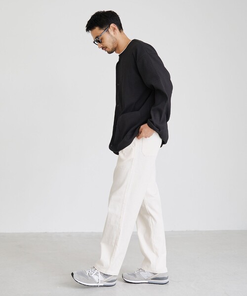 coen（コーエン）の「【カラバリ豊富な５色展開】楽シェフパンツ　ーストレッチー（その他パンツ・メンズ・ネイビー/オリーブ/ホワイト/ダークグレー/ブラック・M/XL/L/S）」の6枚目の写真