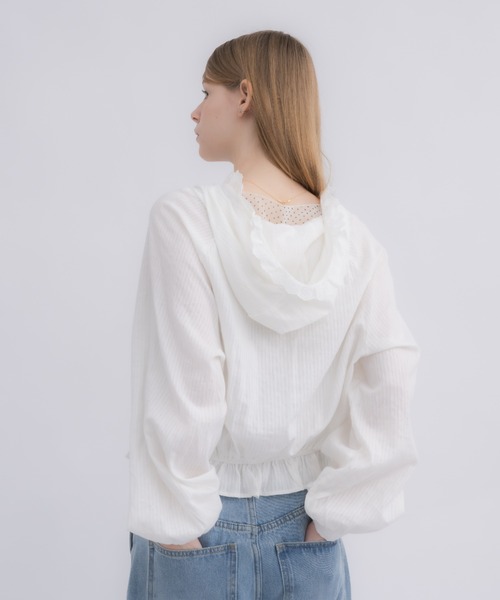 idem(イデム)の「lace hoodie blouse / フード付きレースブラウス(シャツ/ブラウス・レディース・アイボリー・FREE)」の9枚目の写真