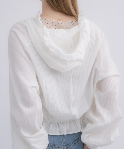 idem(イデム)の「lace hoodie blouse / フード付きレースブラウス(シャツ/ブラウス・レディース・アイボリー・FREE)」の16枚目の写真