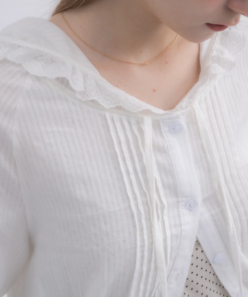 idem(イデム)の「lace hoodie blouse / フード付きレースブラウス(シャツ/ブラウス・レディース・アイボリー・FREE)」の10枚目の写真